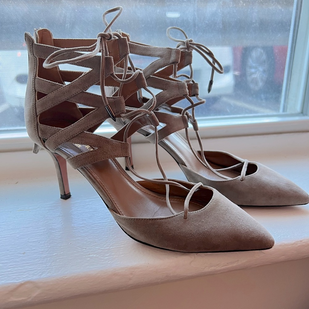 Aquazzura Beige Belgravia Pumps Size 37.5 !